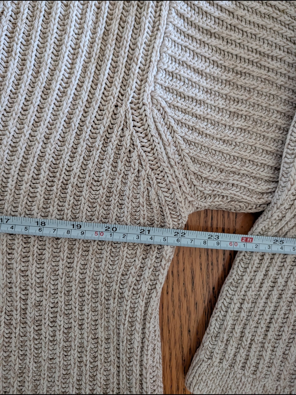 Eddie Bauer Light Gray Ribbed Shawl-Collar Sweater - Picture 5 of 7